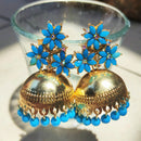 H K Fashion Gold Plated Jhumki Earrings