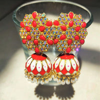 H K Fashion Gold Plated Jhumki Earrings