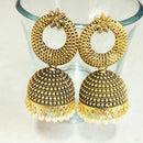 H K Fashion Gold Plated Jhumki Earrings