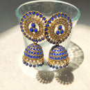 H K Fashion Gold Plated Austrian Stone Jhumki Earrings