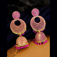 H K Fashion Gold Plated Jhumki Earrings