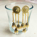 H K Fashion Oxidised Plated Jhumki Earrings