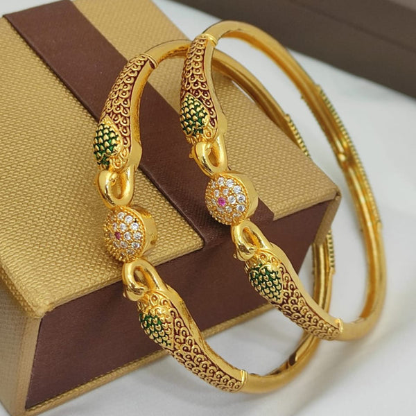 H K Fashion Gold Plated Bangles Set