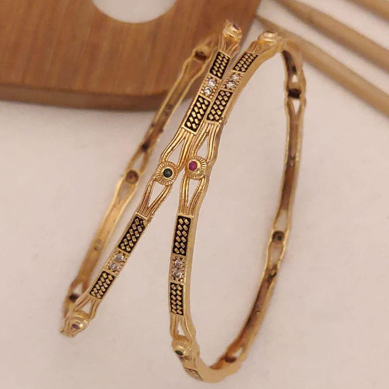 H K Fashion Gold Plated Bangle Set