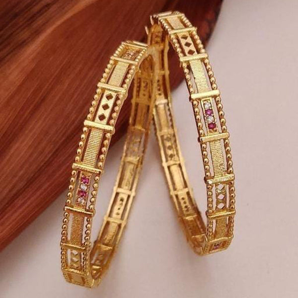 H K Fashion Gold Plated Bangle Set