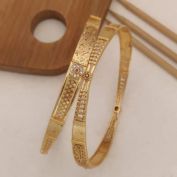 H K Fashion Gold Plated Bangle Set