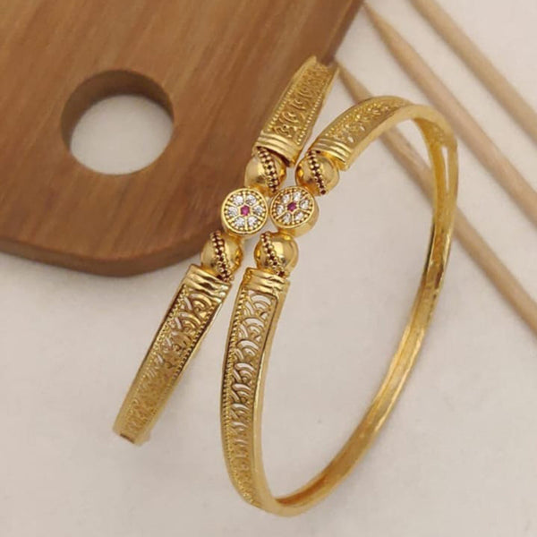 H K Fashion Gold Plated Bangle Set