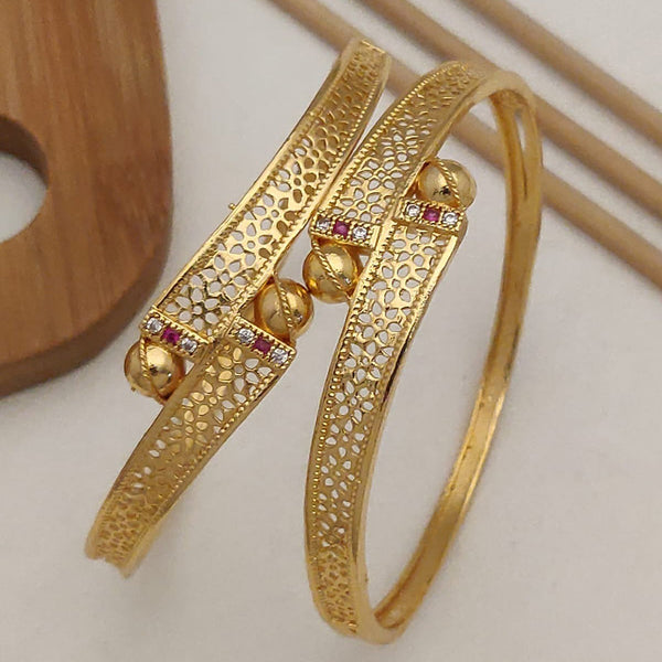 H K Fashion Gold Plated Bangle Set