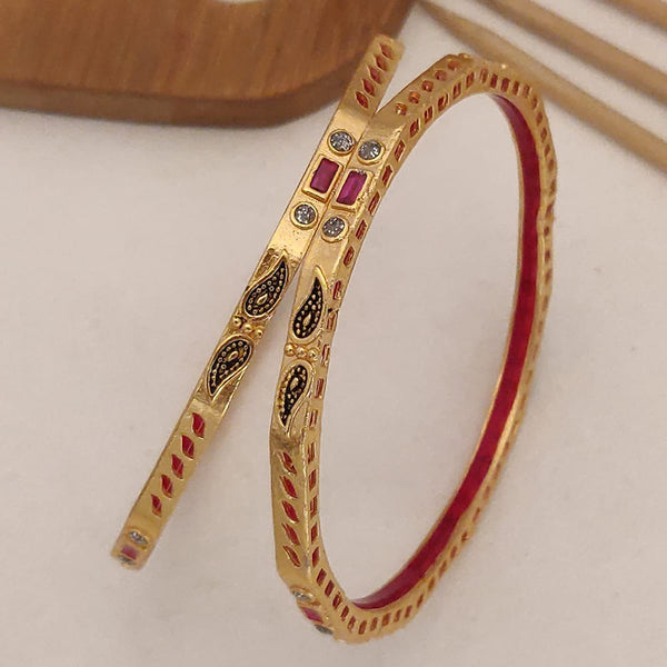 H K Fashion Gold Plated Bangle Set