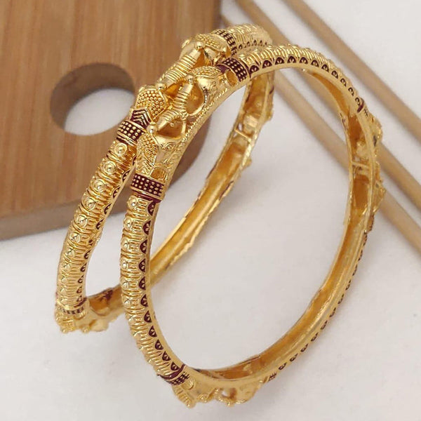 H K Fashion Gold Plated Bangle Set