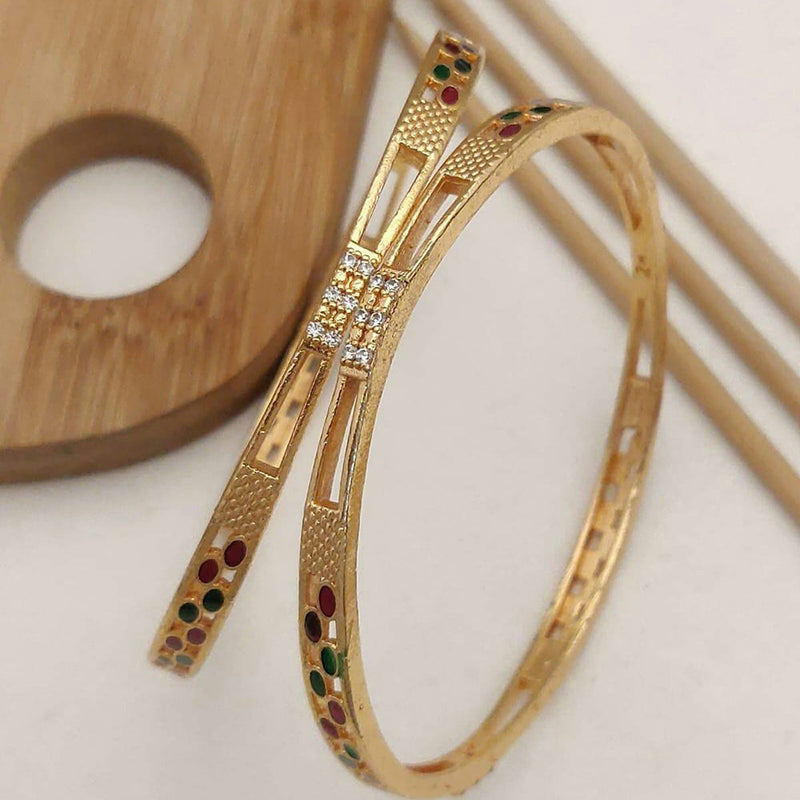 H K Fashion Gold Plated Bangle Set