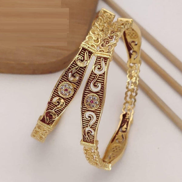 H K Fashion Gold Plated Bangle Set