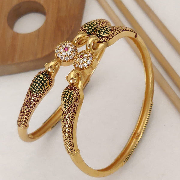 H K Fashion Gold Plated Bangle Set