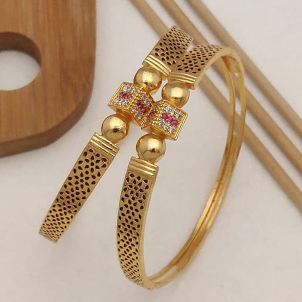 H K Fashion Gold Plated Bangle Set