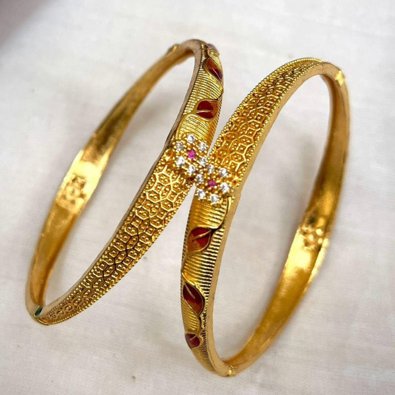 H K Fashion Gold Plated Bangle Set