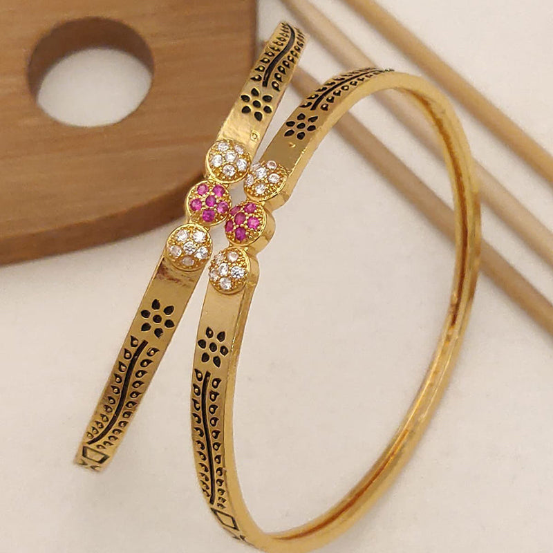 H K Fashion Gold Plated Bangle Set