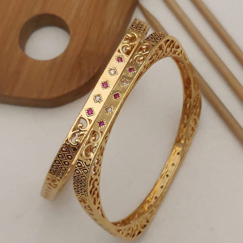 H K Fashion Gold Plated Bangle Set