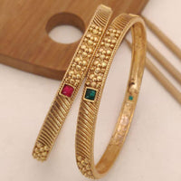 H K Fashion Gold Plated Bangle Set