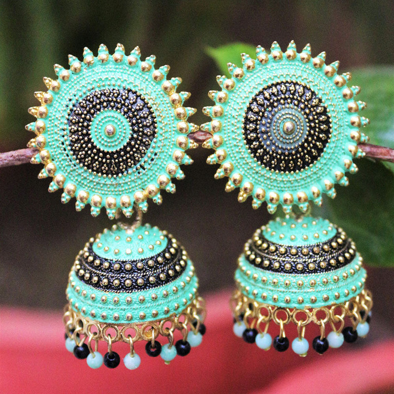 H K Fashion  Beads Jhumki Earrings