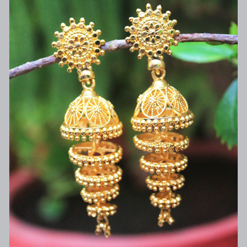 H K Fashion Gold Plated Dangler Earrings