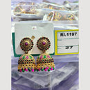 H K Fashion Gold Plated Pota And Pearl Jhumki Earrings 