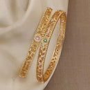 H K Fashion Premium Quality Dailywear Studded Microgold Bangles