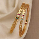 H K Fashion Premium Quality Dailywear Studded Microgold Bangles