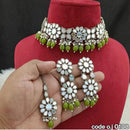 India Art Oxidised Plated Mirror Work Choker Necklace Set