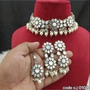 India Art Oxidised Plated Mirror Work Choker Necklace Set