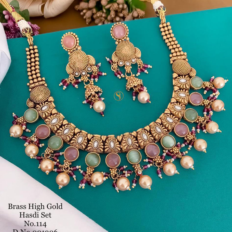 India Art Gold Plated Necklace Set