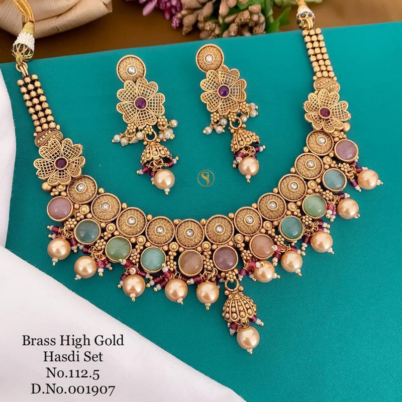 India Art Gold Plated Necklace Set