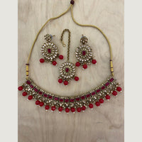 India Art Gold Plated Crystal Stone Necklace Set