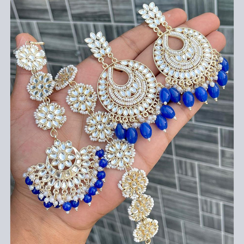 Buy Designer Sarees, Salwar Kameez, Kurtis & Tunic and Lehenga  Choli.Stunning Sky Blue Earrings
