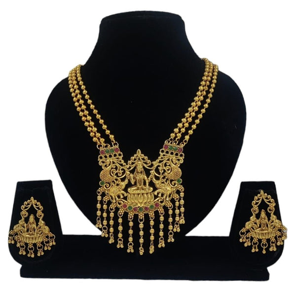 India Art Gold Plated Temple Necklace Set