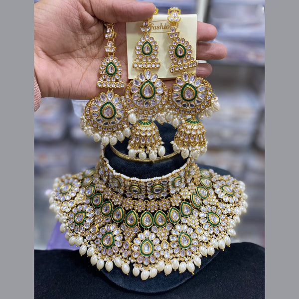 India Art  Gold Plated Kundan Necklace Set
