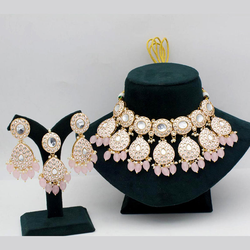 India Art Gold Plated Kundan Necklace Set