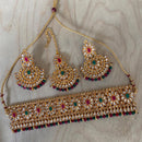 India Art Gold Plated Kundan Necklace Set