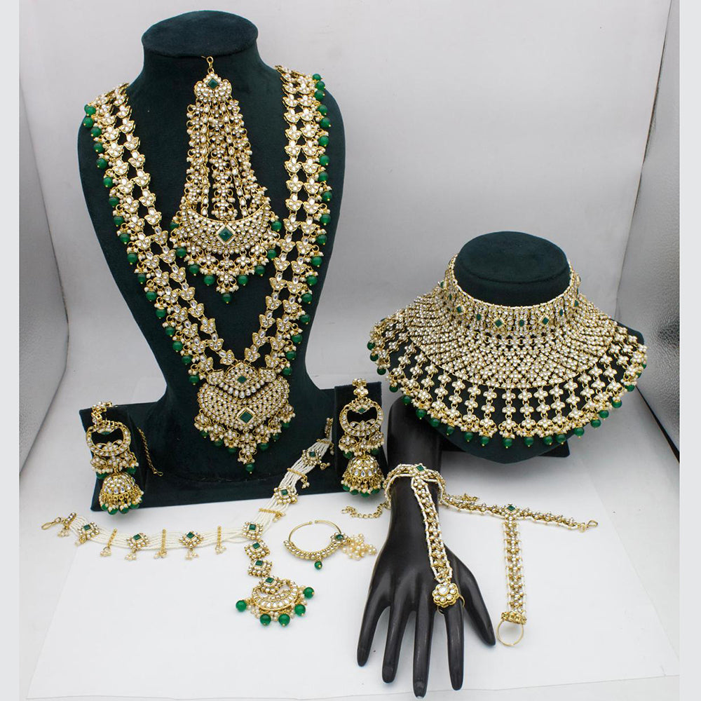 India Art Gold Plated Kundan Stone Bridal Set