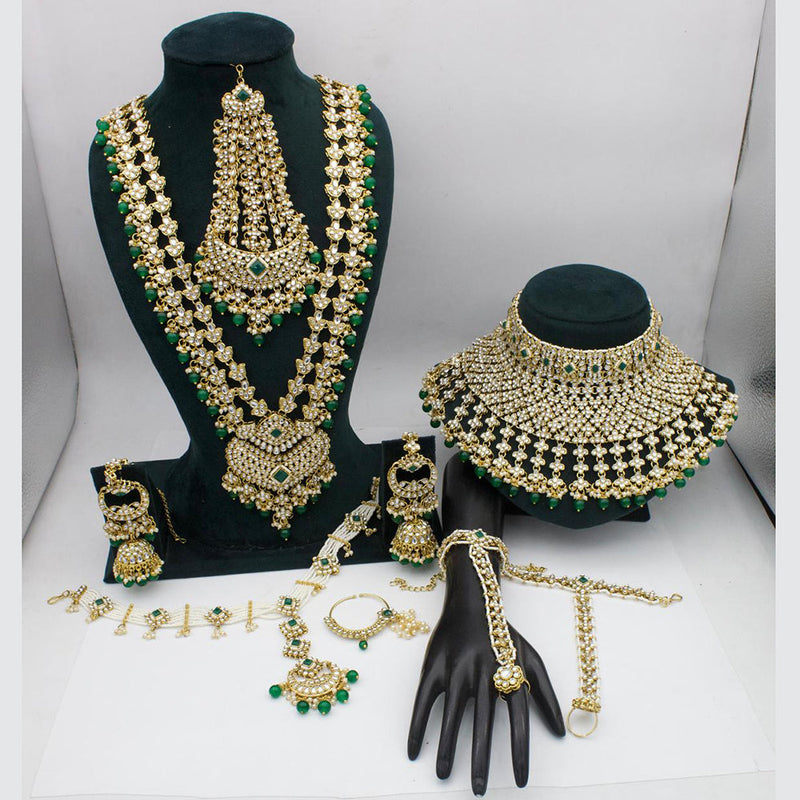 India Art Gold Plated Kundan Stone Bridal Set