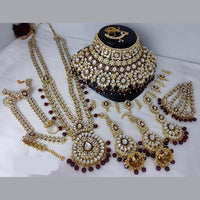 India Art Gold Plated Kundan Stone Bridal Set