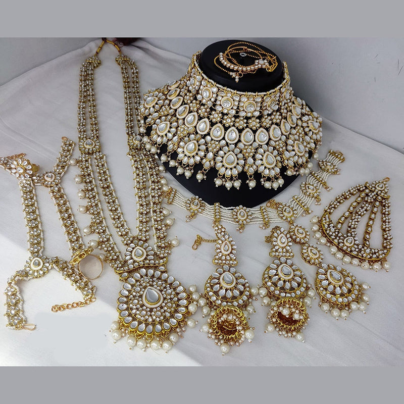 India Art Gold Plated Kundan Stone Bridal Set