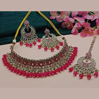 India Art Gold Plated Crystal Stone Necklace Set