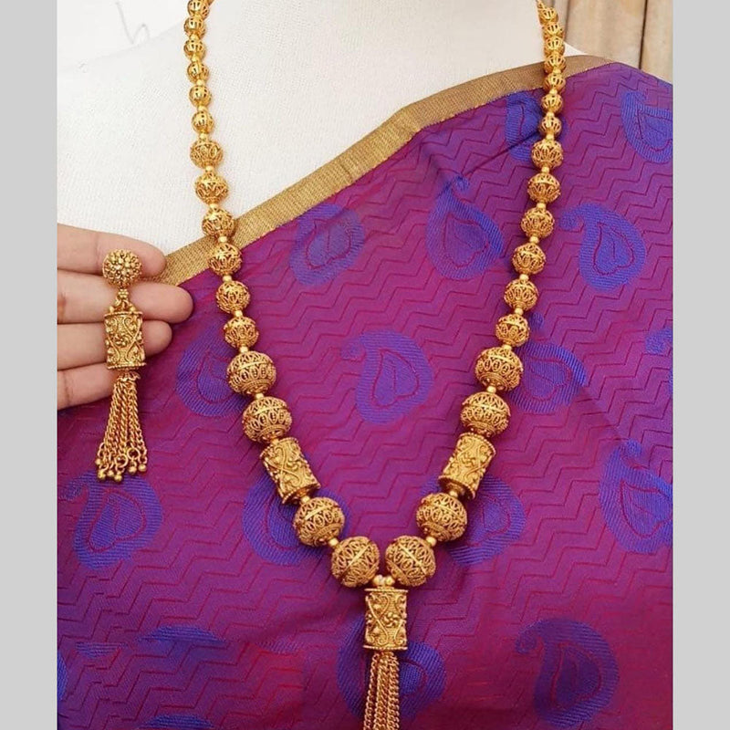 India Art Gold Plated Long Necklace Set