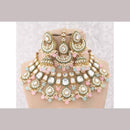 India Art Gold Plated Kundan Stone And Beads Necklace Set
