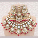 India Art Gold Plated Kundan Stone And Beads Necklace Set