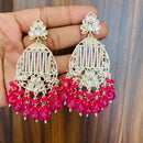 India Art Gold Plated Designer Kundan Pearl & Beads Earrings