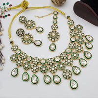 India Art Gold Plated Kundan Necklace Set
