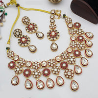 India Art Gold Plated Kundan Necklace Set