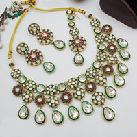 India Art Gold Plated Kundan Necklace Set