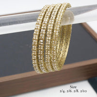 India Art Gold Plated Austrian Stone Bangles Set